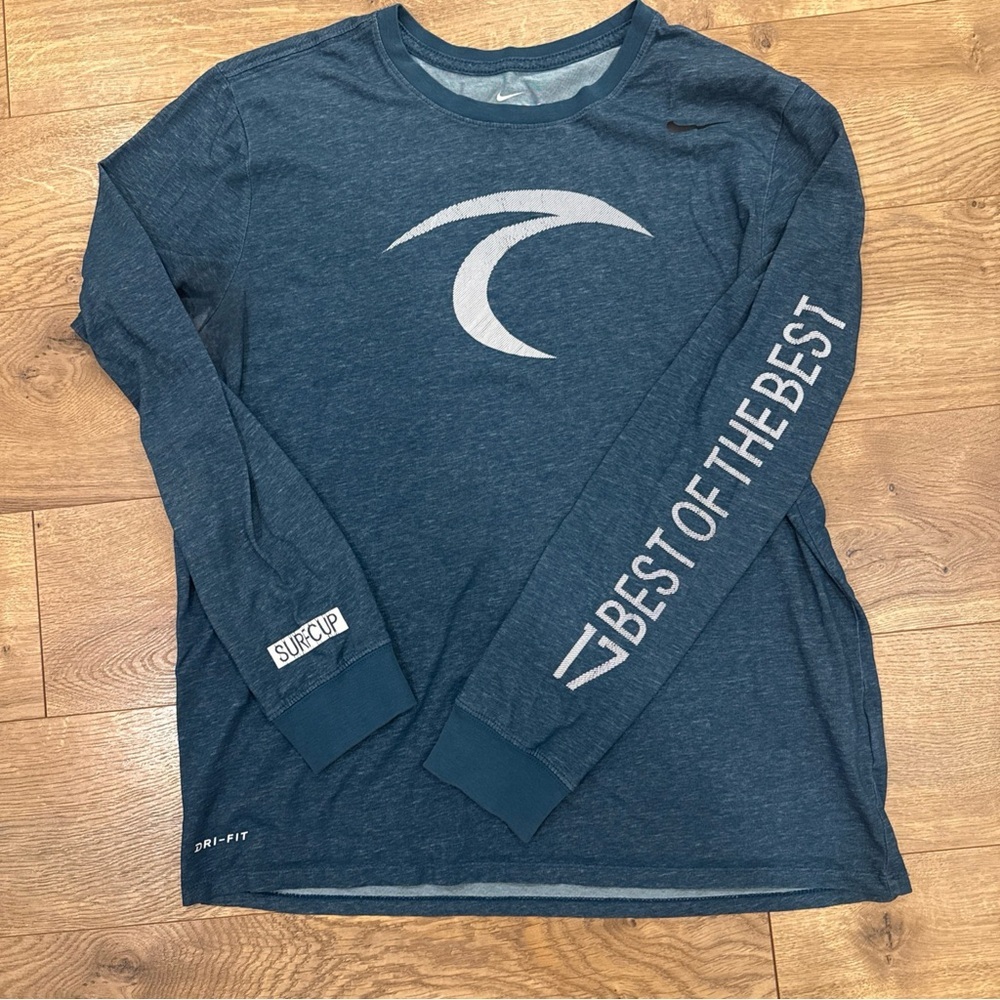 Nike Dri-Fit SURF CUP BEST OF THE BEST 2017 Blue Long Sleeve Shirt Size Large